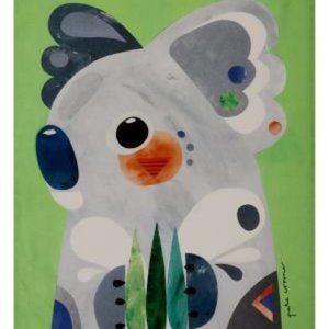 Pete Cormer Tea Towel Green Koala